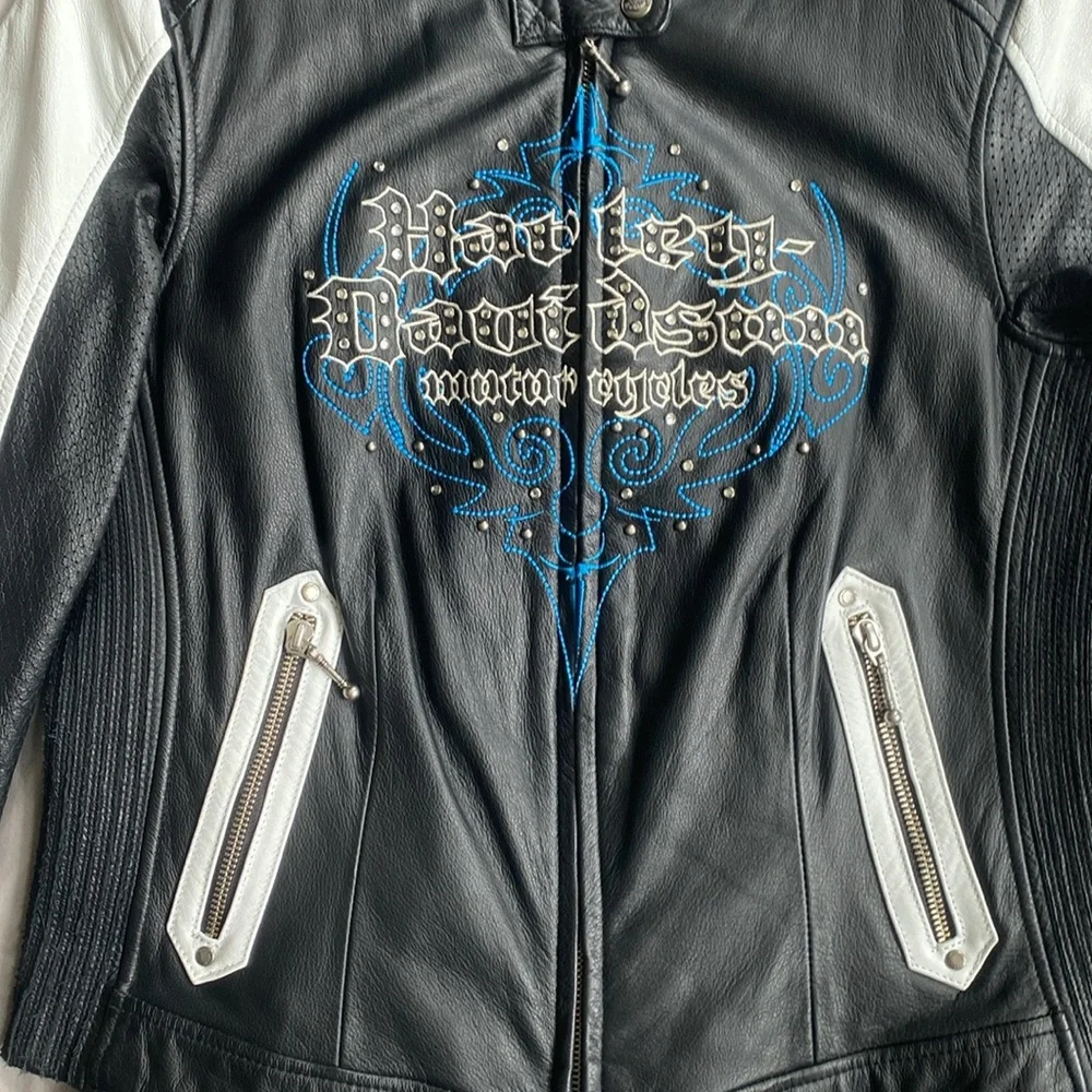 Harley Davidson leather jacket medium brand new - Picture 2 of 8
